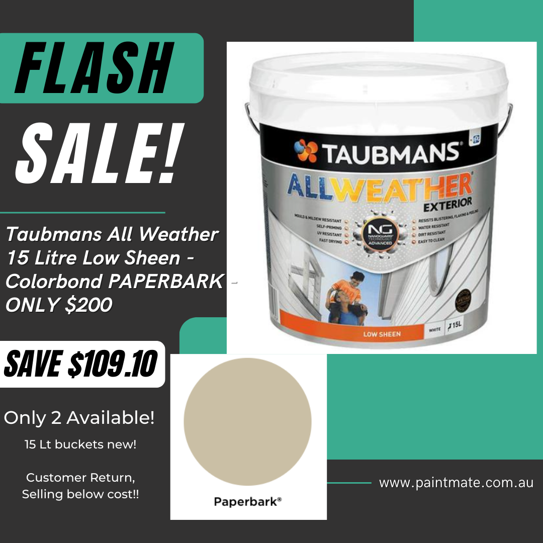 Taubmans All Weather Low Sheen Exterior Paint COLORBOND PAPERBARK