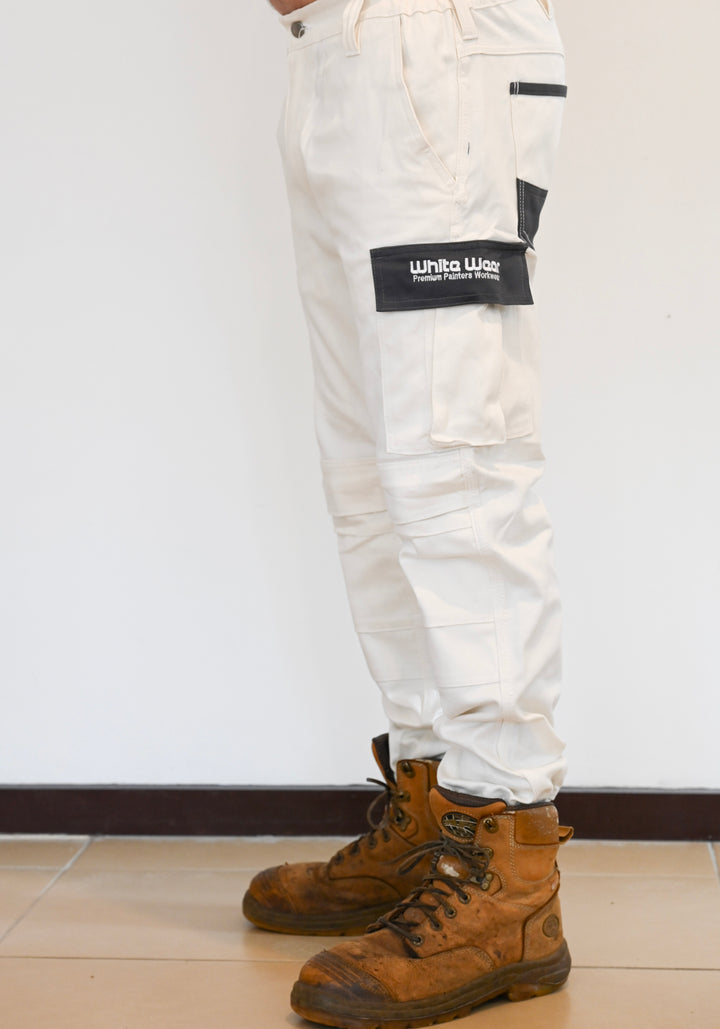 OVY BackSateenStandardPainterPants White OVY Back Sateen Standard