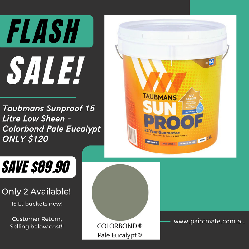 Taubmans Sunproof Low Sheen Exterior Paint - Colorbond Pale Eucalypt