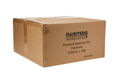 Pre-Taped Masking Film with Dispenser - 2.7m x 18m