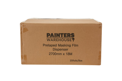 Pre-Taped Masking Film with Dispenser - 2.7m x 18m