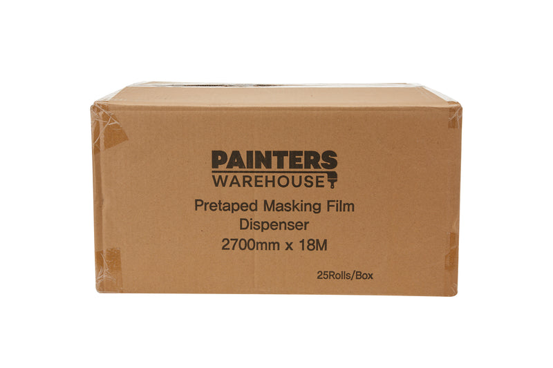 Pre-Taped Masking Film with Dispenser - 2.7m x 18m