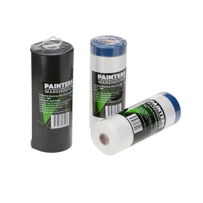 Pre-Taped Masking Film with Dispenser - 2.7m x 18m