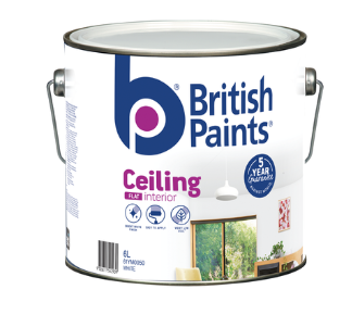 British Paints Flat White Ceiling Paint