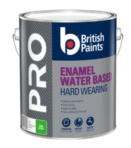 British Paints Semi Gloss Water Based PRO Enamel Paint