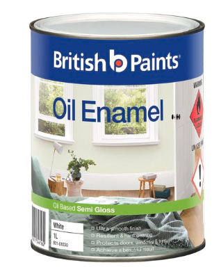 British Paints Semi Gloss White Enamel Paint