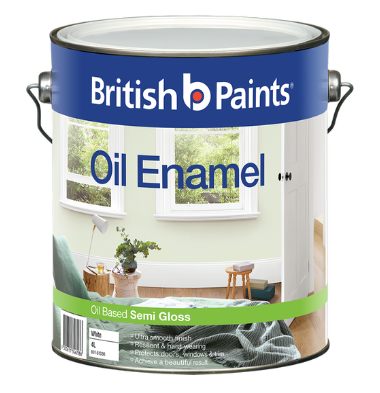 British Paints Semi Gloss White Enamel Paint