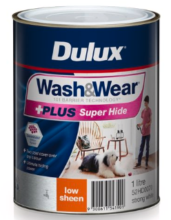 Dulux Interior Paint Wash&Wear +PLUS Super Hide Low Sheen