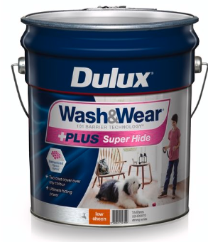 Dulux Interior Paint Wash&Wear +PLUS Super Hide Low Sheen