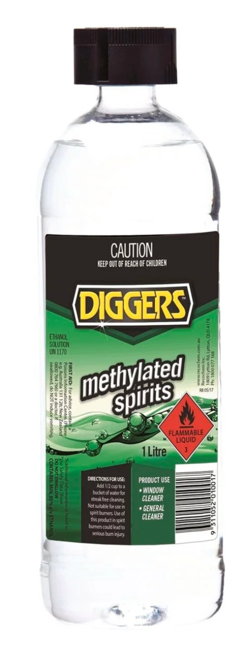 DIGGERS 1L Methylated Spirits