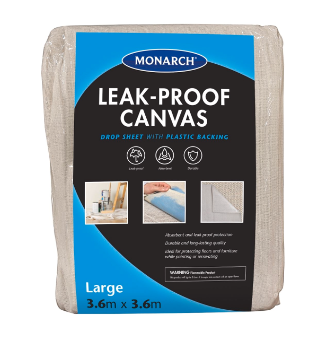 Monarch 3.6 x 3.6m Leak-Proof Canvas Drop Sheet