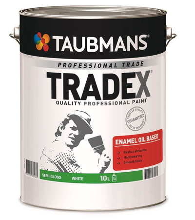 Taubmans Tradex Semi Gloss White Enamel Oil Based Paint