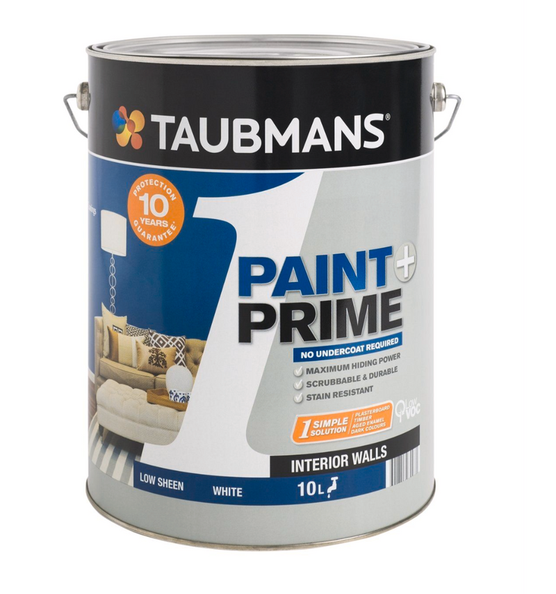 Taubmans - White Low Sheen 1 Paint And Prime Interior Paint