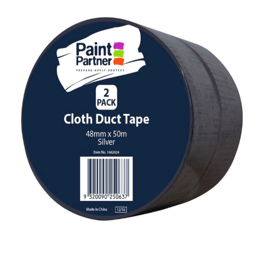 48mm x 50m Cloth Duct Tape - 2 Pack