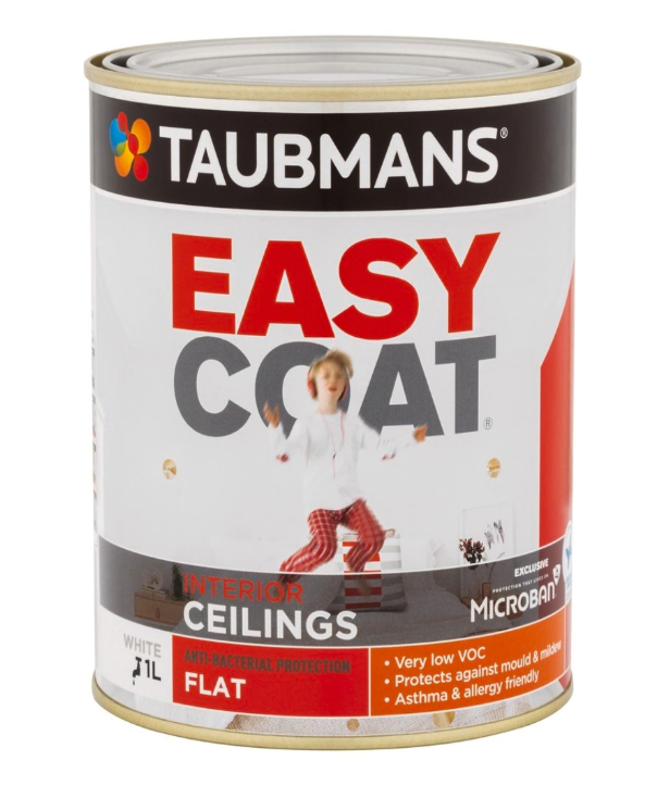 Taubmans Easycoat Flat White Ceiling Paint