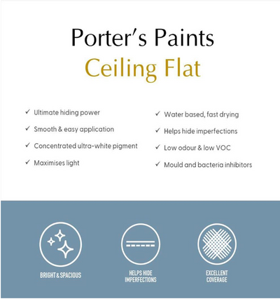 Porter's 4L Flat Ceiling Paint