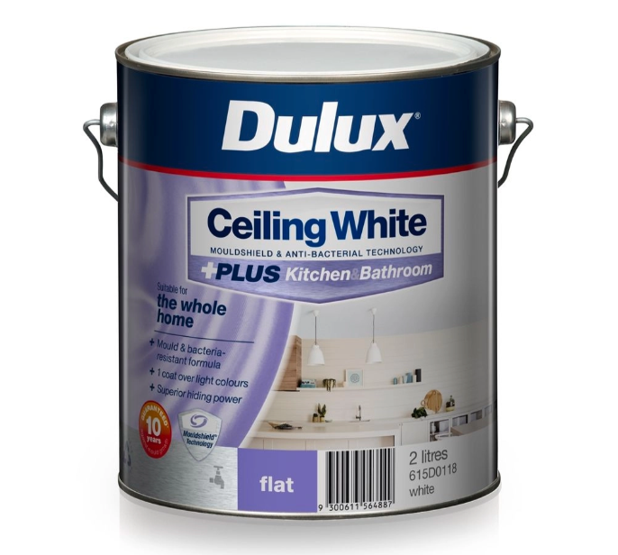 Dulux White Ceiling +PLUS Kitchen and Bathroom Paint