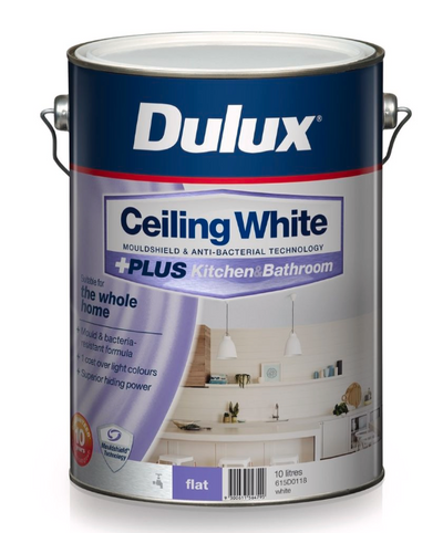 Dulux White Ceiling +PLUS Kitchen and Bathroom Paint