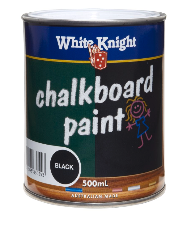 White Knight Black Chalkboard Paint