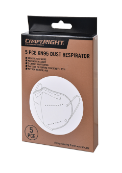 Craftright KN95 Respirator Disposable Mask - 5 Pack