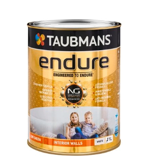 Taubmans Endure White Low Sheen Interior Wall Paint
