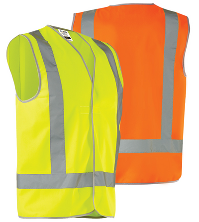 ELEVEN Workwear Day/Night Hi-Vis 'H' Taped Safety Vest
