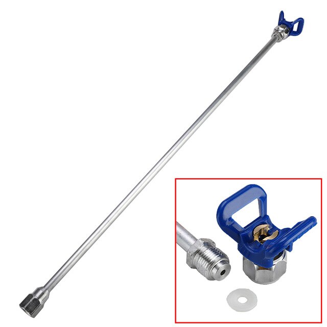 Airless Paint Spray Gun Extension Pole 20 30 50 75cm With Tip Guard Nozzle Seat
