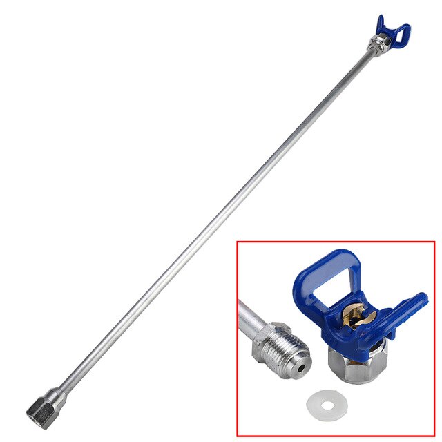 Airless Paint Spray Gun Extension Pole 20/30/50/75cm With Tip Guard Nozzle Seat
