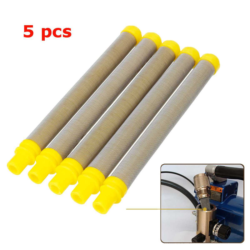 5 Pack 100 Mesh Airless Spray Filter Wagner Style - Yellow